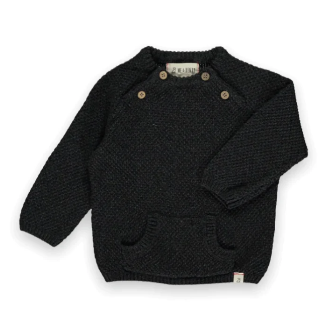 Me & Henry Charcoal Baby Sweater 0-3m