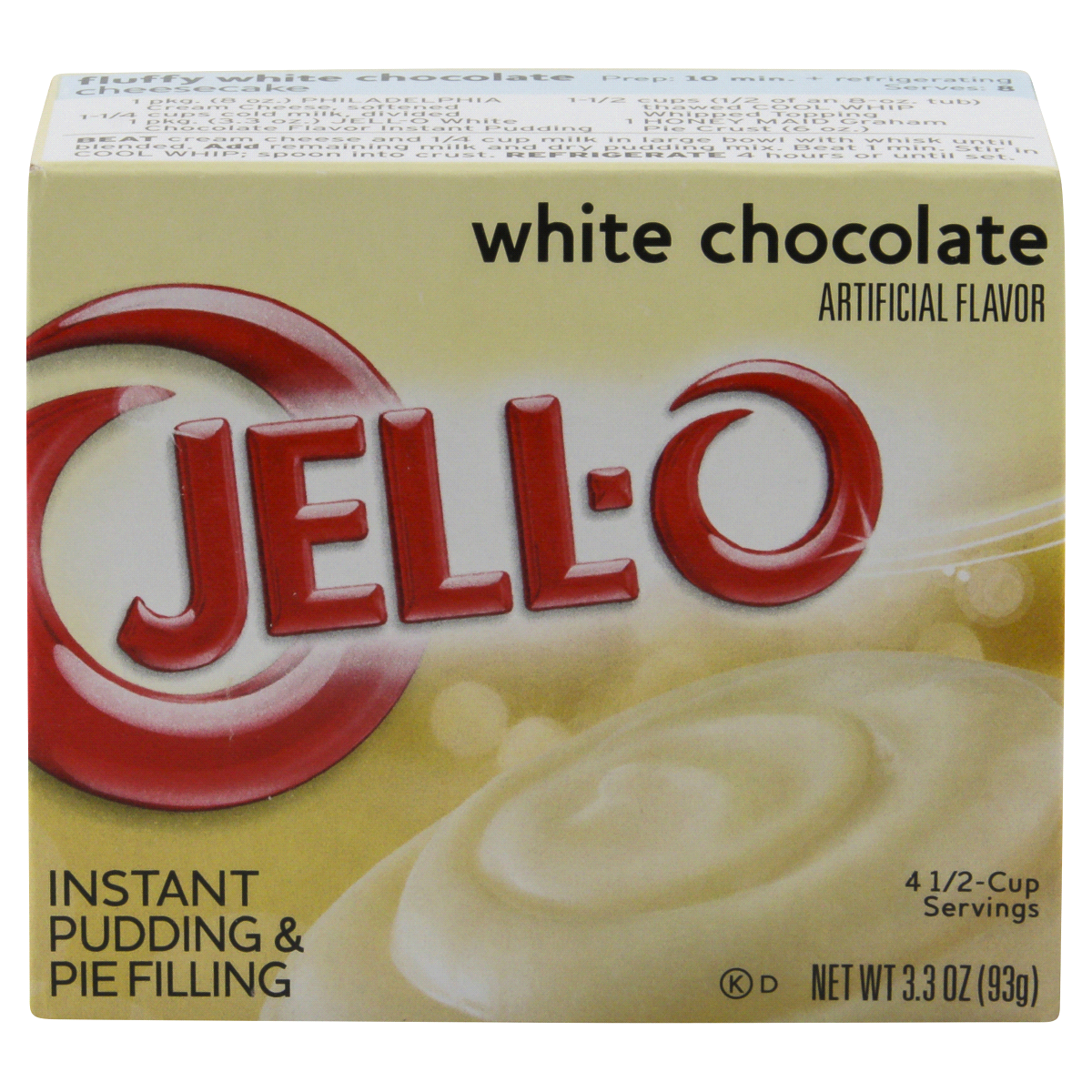 Jell-O White Chocolate Instant Pudding & Pie Filling 3.3 oz