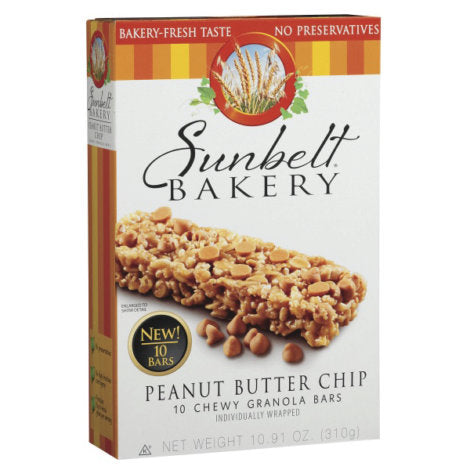 Sunbelt Bakery Peanut Butter Chocolate Chip Chewy Granola Bars 10ct