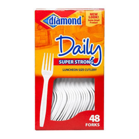 Diamond Plastic Forks 48 ct