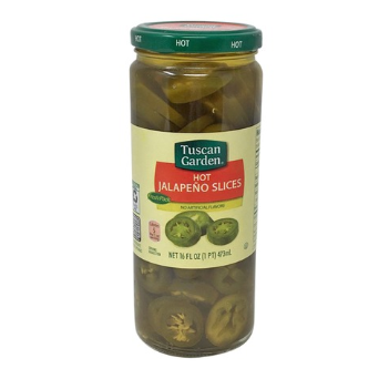 Tuscan Garden Sliced Hot Jalapeno Peppers 16oz