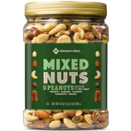 Member's Mark Roasted With Sea Salt Nuts With Peanuts 34oz