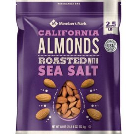 Member's Mark California Almonds Roasted With Sea Salt 40oz