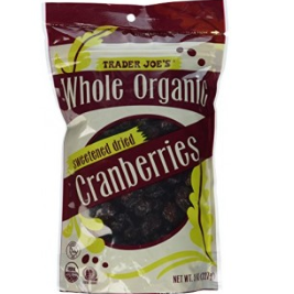 Trader Joe's Organic Sweetened Dried Cranberries 8 oz