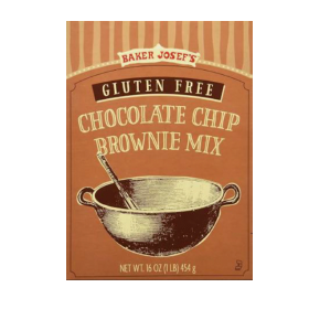 Baker Josef's Gluten Free Chocolate Chip Brownie Mix 16oz