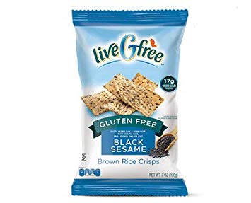 LiveGFree Black Sesame Brown Rice Crisps 7oz