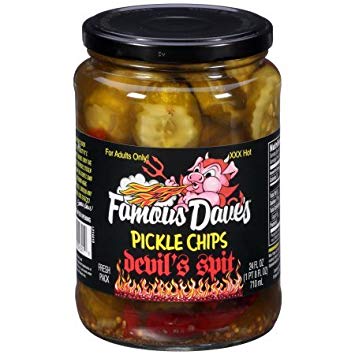 Famous Dave's Devil's Spit Pickle Chips 24 oz