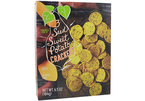 Trader Joe's 3 Seed Sweet Potato Crackers 6.5 oz