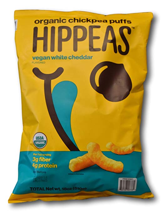 Hippeas Vegan White Cheddar Organic Chickpea Puffs 18oz