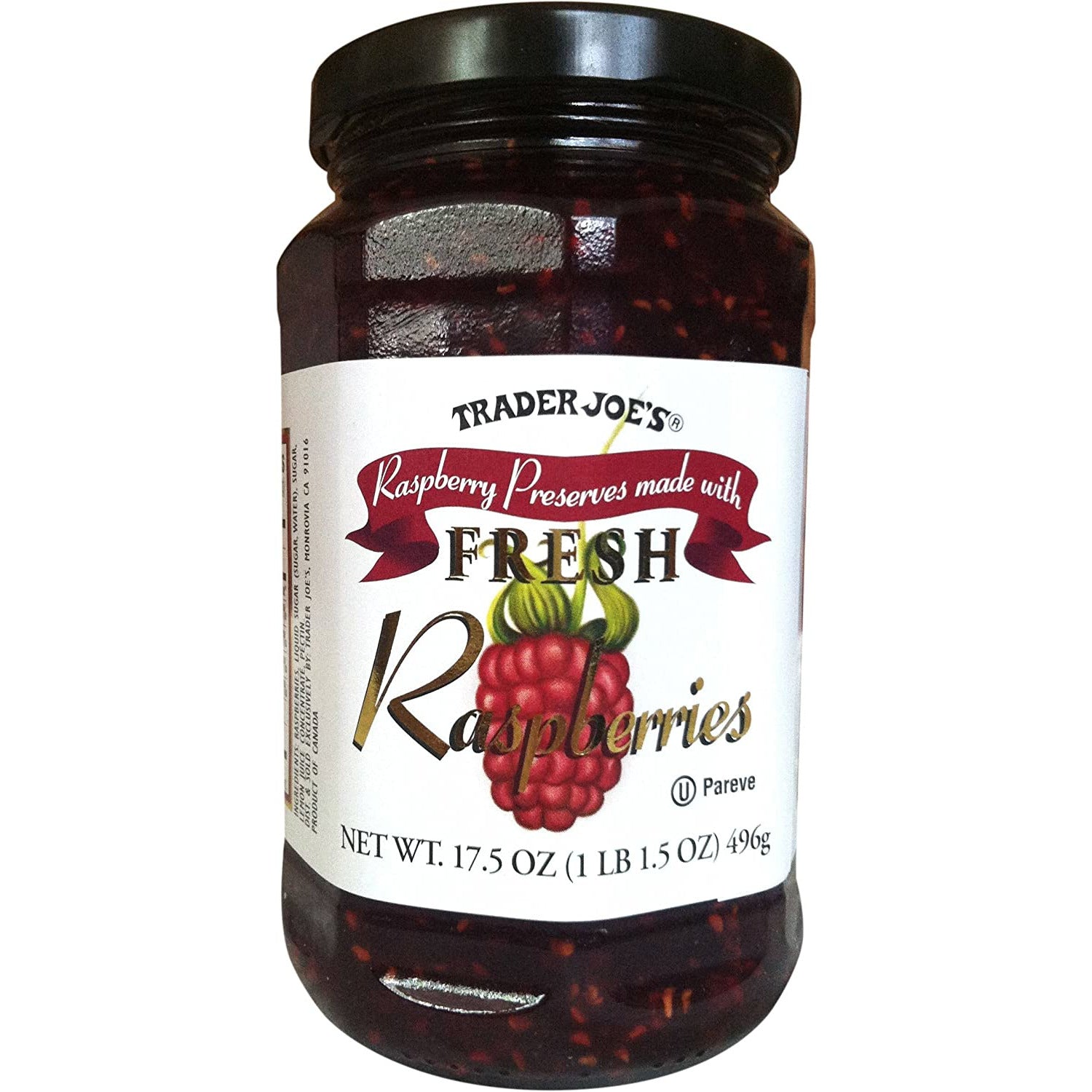 Trader Joe's Fresh Raspberry Preserves 17.5 oz