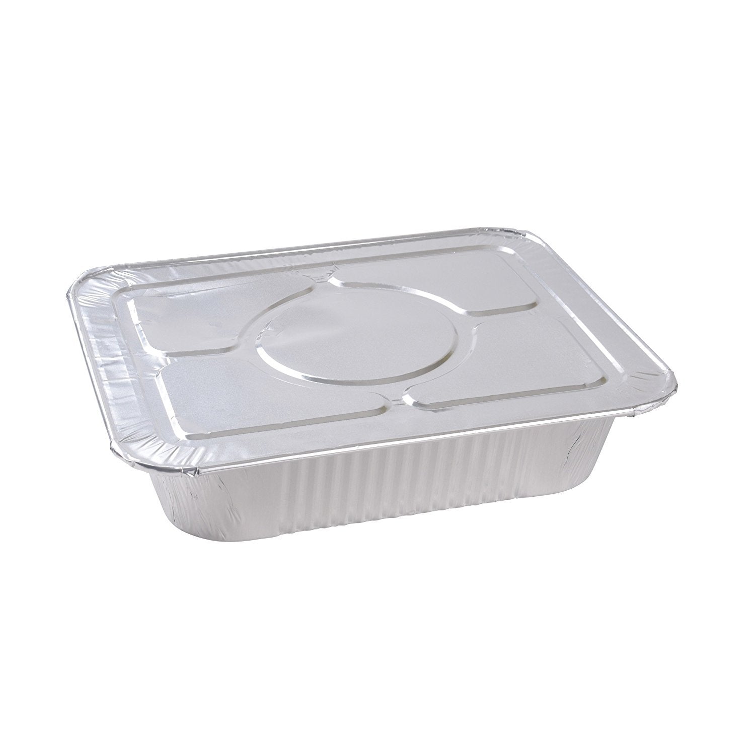 9 x 13 Tin Foil Pans With Foil Lids 2 ct