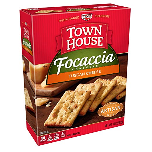 Town House Tuscan Cheese Focaccia Crackers 9oz