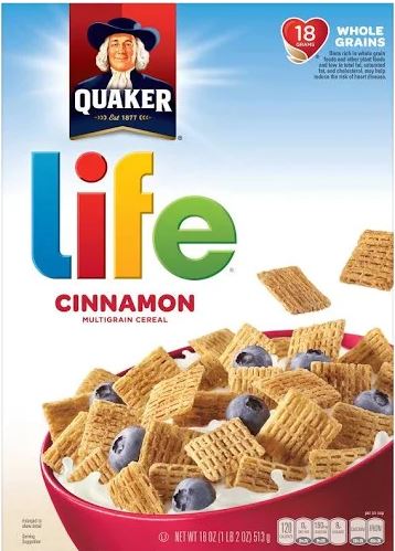 Quaker Cinnamon Life Cereal 18oz