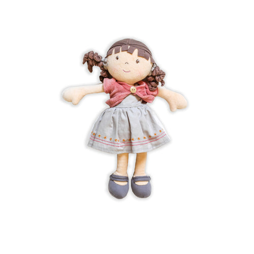 Bonikka Rose Doll Organic Doll With Brown Hair