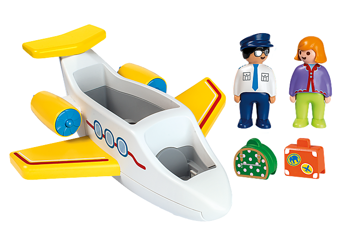 Playmobile 1.2.3. Airplane with Passenger Item 70185