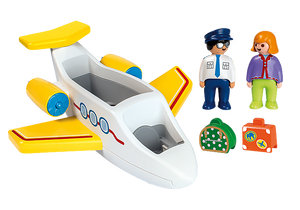 Playmobile 1.2.3. Airplane with Passenger Item 70185