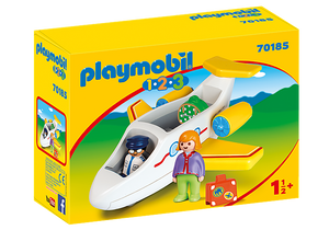 Playmobile 1.2.3. Airplane with Passenger Item 70185