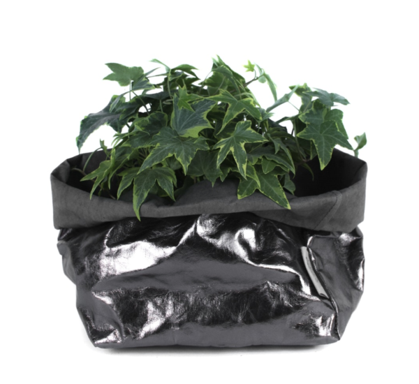 Uashmama Metallic Black Medium Bag