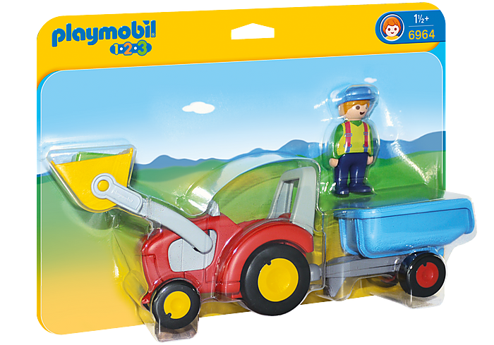 Playmobil Tractor With Trailer Item 6964