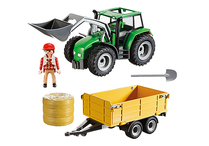 Playmobil Country Tractor With Trailer Item 9317