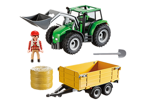 Playmobil Country Tractor With Trailer Item 9317