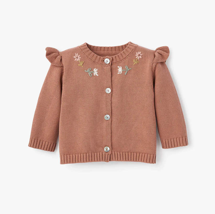 Elegant Baby Flower Cardigan