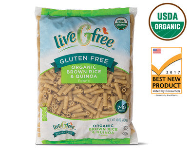 LiveGFree Organic Brown Rice & Quinoa Penne 16oz