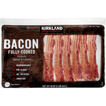 Kirkland Fully Cooked Hickory Smoked Bacon Thick Sliced 16oz