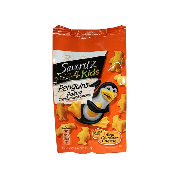 Savoritz Cheddar Penguin Crackers 6.6oz