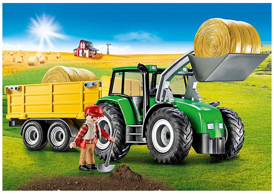 Playmobil Country Tractor With Trailer Item 9317